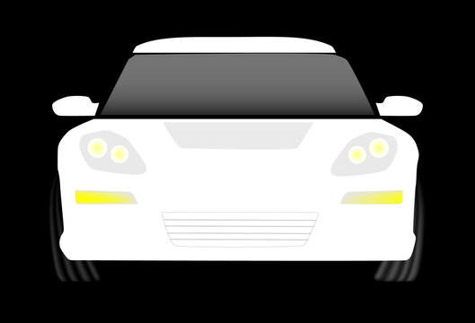 Coche blanco aislado