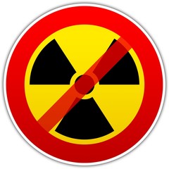 Radioaktivität Verbotsschild © IckeT