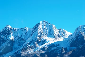 Acrylic prints Kangchenjunga High mountains, covered by snow.