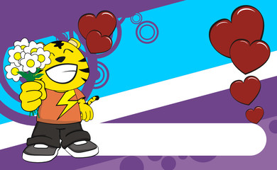 tiger kid cartoon background7