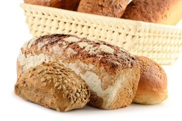 Composition with bread and rolls