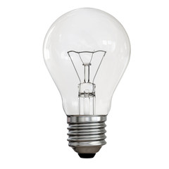 Unlit transparent light bulb
