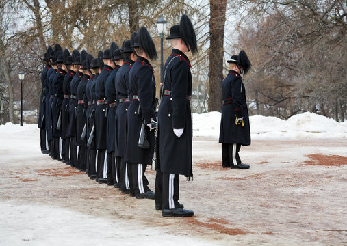 Norwegian Royal Guards near the Royal Palace in Oslo