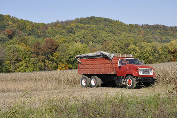 red farm truck