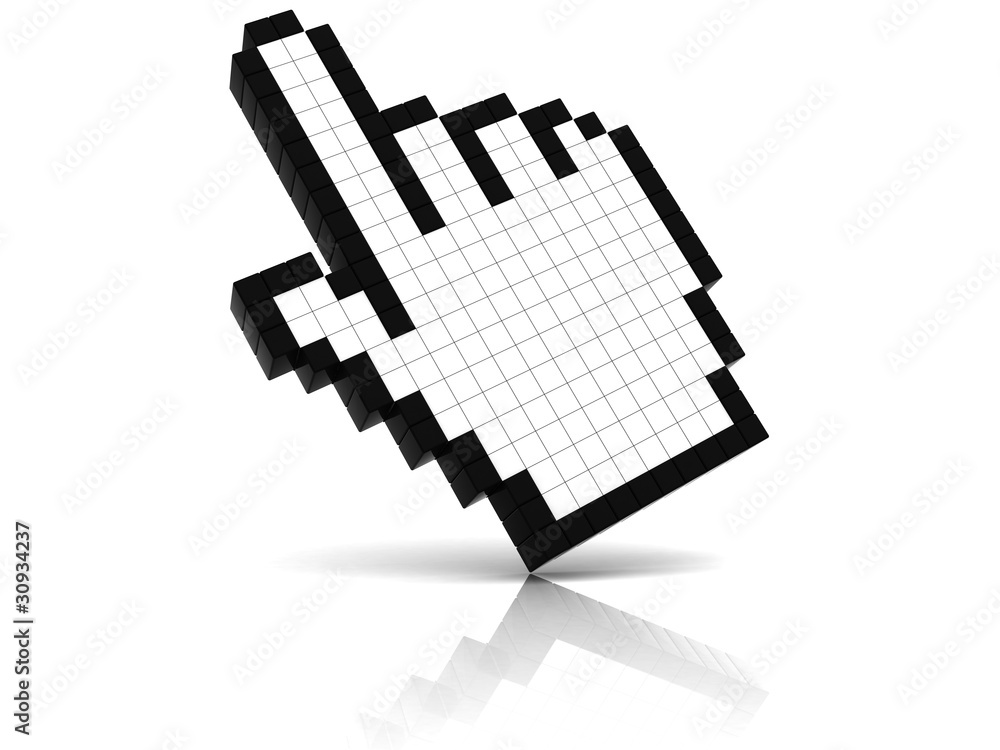 Poster Hand Cursor With Reflection