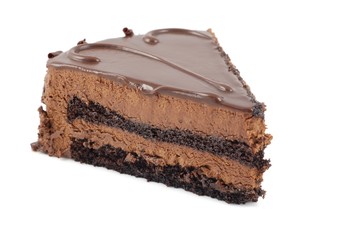 Chocolate cake isolated