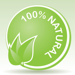 100 percent natural, vector eps 8