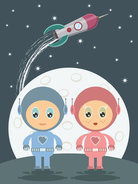 space boy and girl