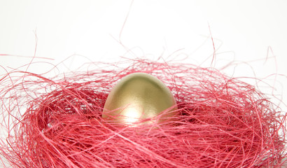 Golden egg for Easter holiday
