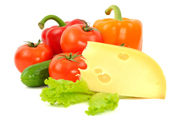 Fresh vegetables and cheese