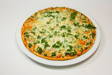 Spinach pizza