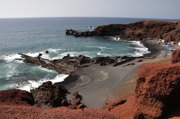 Sea coast on canary island Lanzarote