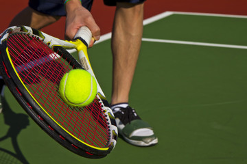 Tennis Player with Racket