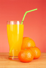 Fruits and glasses with juice