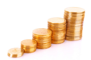 gold coin isolated on white