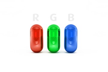 RGB colored dragees