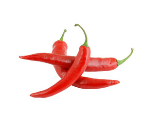 Red hot chili pepper isolated on a white background