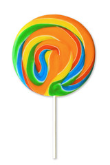 Colorful lollipop isolated on white background