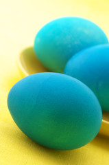 Blue Easter eggs