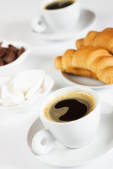 Black espresso coffee