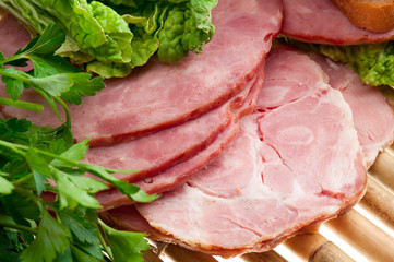 Beautiful sliced food arrangement