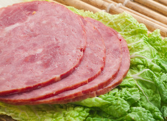 Beautiful sliced food arrangement