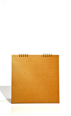 bank brown desk calendar on white background
