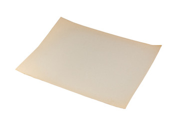 old paper on white background