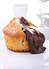 muffin,coeur moelleux au chocolat fondant
