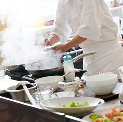 Chef preparing food