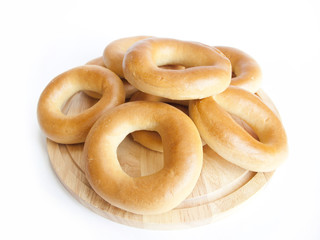 Round rolls on a white background