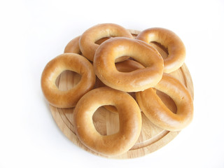 Round rolls on a white background