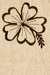 Handmade flower weaving on cloth