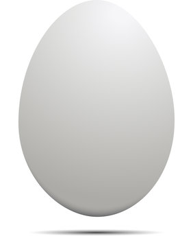 oeuf blanc sur fond blanc