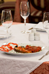 Fish in restaurant