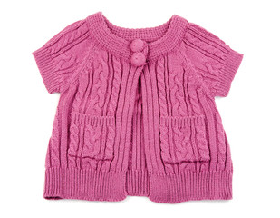 Red knitted baby dress