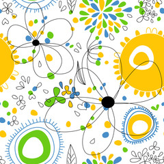 Spring floral seamless pattern