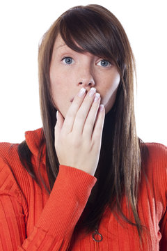 jeune fille ayant fait une gaffe