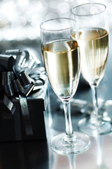 silver christmas card