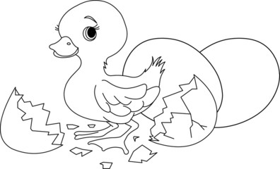 Easter surprise. Coloring page