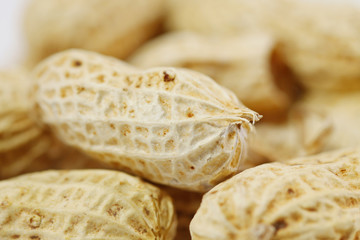 Peanuts isolated on white background
