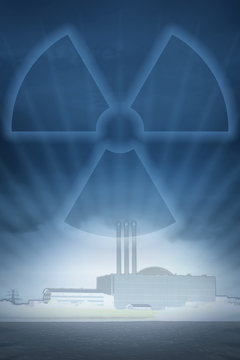 Nuclear power plant - blue