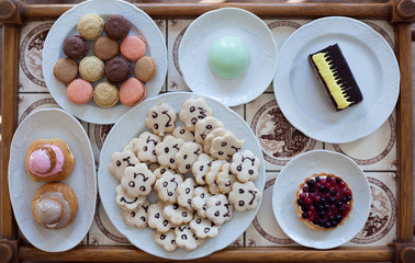 tray with sweets