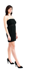 Beautiful woman in mini dress