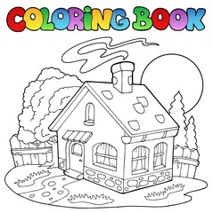 Livre de coloriage avec petite maison