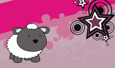 sheep baby cartoon background