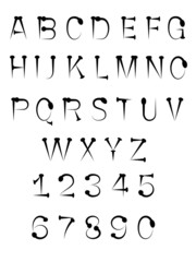 nail tack alphabet ABC font