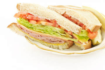 Ham Cheese And Bologna Sandwich