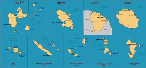 Carte des DOM et TOM