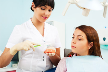 dental practitioner with patient